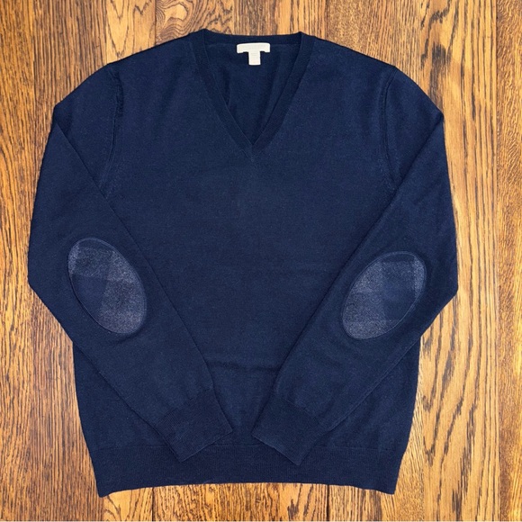 Burberry Brit Men's V-Neck Extra Fine Merino Wool Sweater With